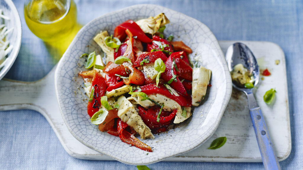 Roasted Peppers and Artichokes